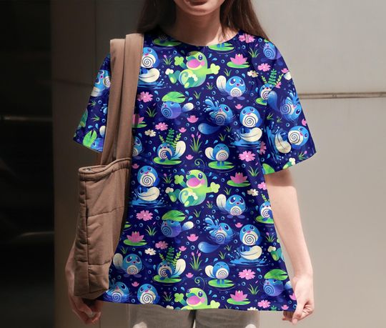 Poliwag T-shirt Tropical Summer Shirt Kawaii Tshirt Cute Politoed Tshirt Funny Summer Shirt Poliwag Shirt Gifts