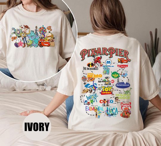 Discover Pixar Pier Disneyland Shirt, Disney Festival 2025 Shirt, Disney Pixar Characters Group Shirt, Disney World Adventure Sweats, Disney Trip Tee