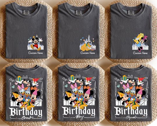 Discover Personalized Disney Birthday Shirt, Best Birthday Ever, Disney Birthday Boy Girl, Disney Birthday Squad, Disneyland Castle Birthday Trip Tee