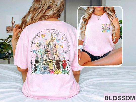 Disney Princess Castle Shirt, Disneyland Castle Best Friends Gift, WDW Girls Trip Shirts, Disney World Vacation Shirt, Gift For Girls