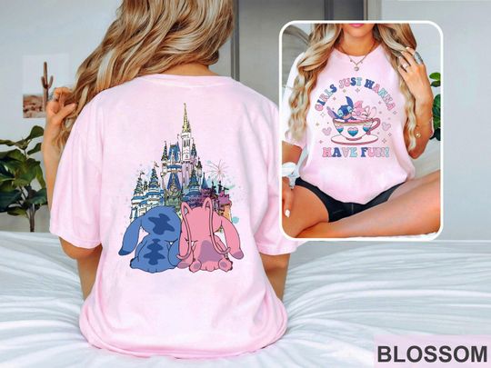 Disney Stitch Angel Summer Shirt, Girls Just Wanna Have Sun, Disney Besties Shirt, Disneyworld Shirt, Disney Summer Shirt