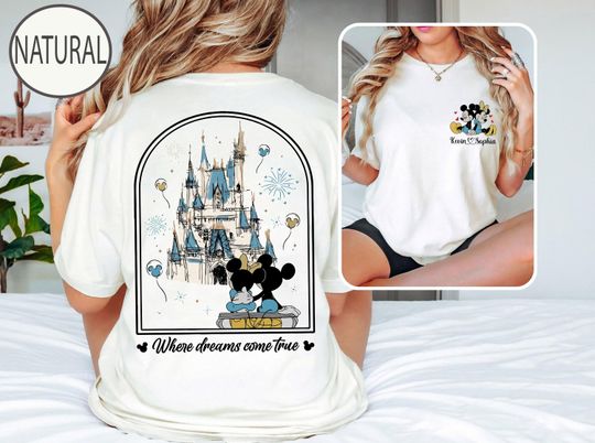 Discover Retro DisneyWorld Mickey Minnie Valentine Shirt, Where Dreams Come True, Disneyland Valentine Couple Shirt, Honeymoon Shirt, Magic Kingdom