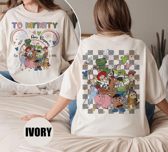 Discover Two-sided Vintage To Infinity and Beyond Shirt, Toy Story Characters Tee, Toy Story T-Shirt, Toy Story Land Shirt, Toy Story Birthday