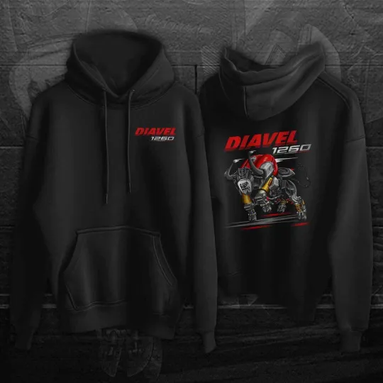 Discover Ducati Diavel 1260 Motorcycle Hoodie Pullover for Cruiser Riders