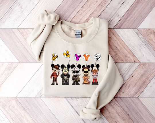 Discover Disney Star Wars Halloween Sweatshirt, Mickey Star Wars Sweatshirt, Mickey Halloween Balloons Sweatshirt, Spooky Season
