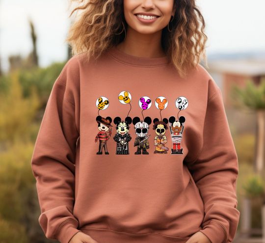 Discover Mickey Star Wars Sweatshirt, Star Wars Halloween Sweatshirt, Disney Halloween Sweatshirt, Mickey Halloween Balloons Sweatshirt