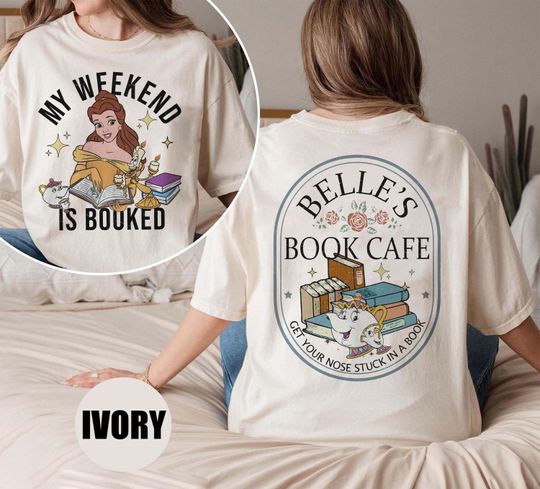 Discover Belle's Book Cafe Shirt, Princess Belle's Book Shop Tee, Librarian Shirt, Bookworm Shirt, Librarian Gifts, Reading Book Lover Shirt