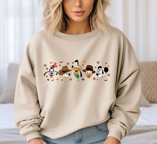 Discover Mickey And Friends Fall Sweatshirt, Disney Autumn Sweatshirt, Disneyland Sweatshirt, Disney Thanksgiving Sweatshirt, Disneyland Trip Sweatshirt