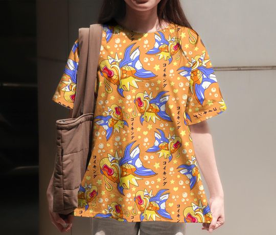 Magikarp 3D T-Shirt, Graphic Summer Beach Tee, Unisex Vintage Style Gift Shirt