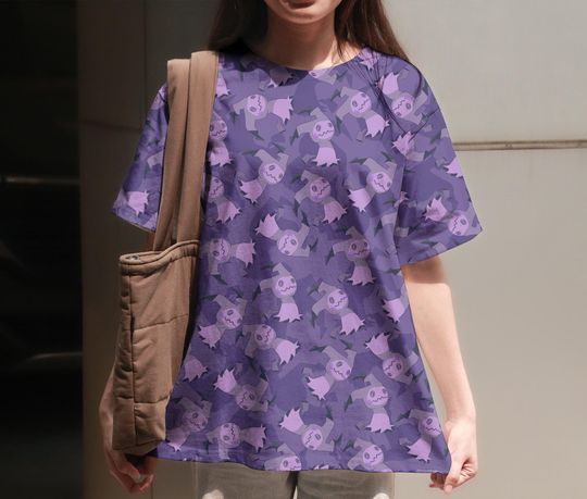 Mimikyu 3D Graphic T-Shirt, Unisex Vintage Casual Tee