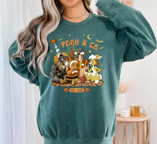 Discover Disney Winnie The Pooh Sweatshirt, Pooh & Co Halloween Sweatshirt, Pooh Spooky Sweatshirt