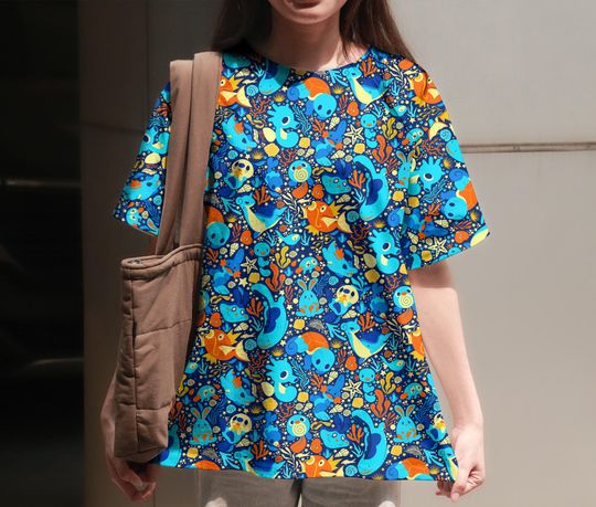 Magikarp T-Shirt, Squirtle Graphic Tee, Lapras Summer Shirt