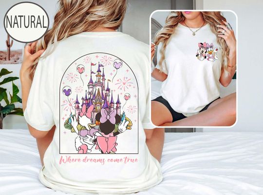 Discover Retro Disney Magic Kingdom Minnie Daisy Summer Shirt, Where Dreams Come True, Disney Besties Shirt, Disneyworld Shirt, Disney Summer Shirt