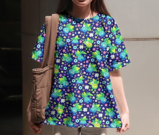 Discover Oddish 3D T-Shirt, Cute Summer Unisex Graphic Tee, Perfect Gift for Birthday or Christmas