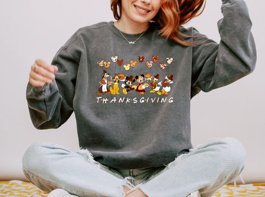 Discover Mickey & Friends Thanksgiving Sweatshirt, Happy Thanksgiving, Thanksgiving Gift, Family Sweatshirt, Disney Thanksgiving Sweatshirt