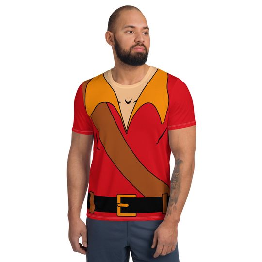 Gaston Inspired Men's T-shirt – Fun Cartoon Casual Graphic Tee for Adults