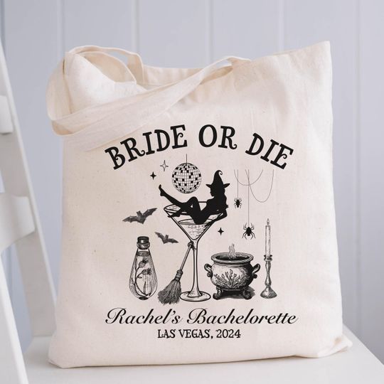 Discover Witch Bachelorette Party Favors Custom Spooky Bachelorette Party Favor Bags Bride or Die Halloween Bridal Shower Gift Bags for Bridesmaids