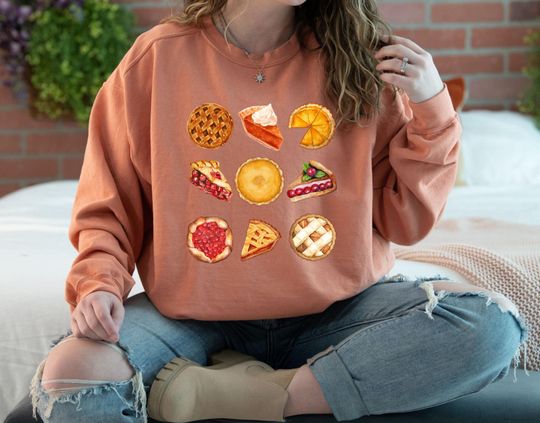 Discover Thanksgiving Pie Sweatshirt, Pumpkin Sweatshirt, Pie Sweatshirt, Thanksgiving Fall Sweatshirt, Thanksgiving Gift