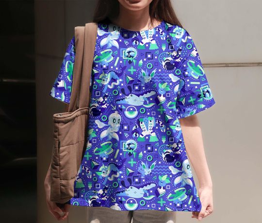 Discover Vaporeon T-Shirt, Funny Mantyke Graphic Tee, Kawaii Unisex Summer Shirt