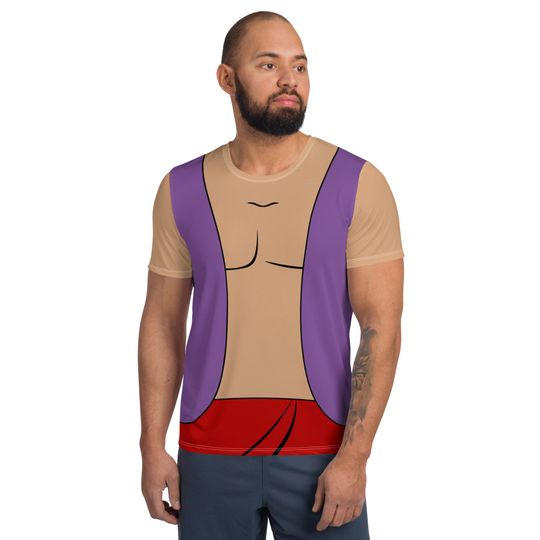 Aladdin Inspired Men's T-shirt – Fun Cartoon Casual Graphic Tee for Adults