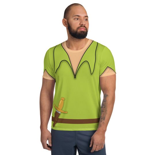 Peter Pan Inspired Men's T-shirt – Fun Cartoon Casual Graphic Tee for Adults