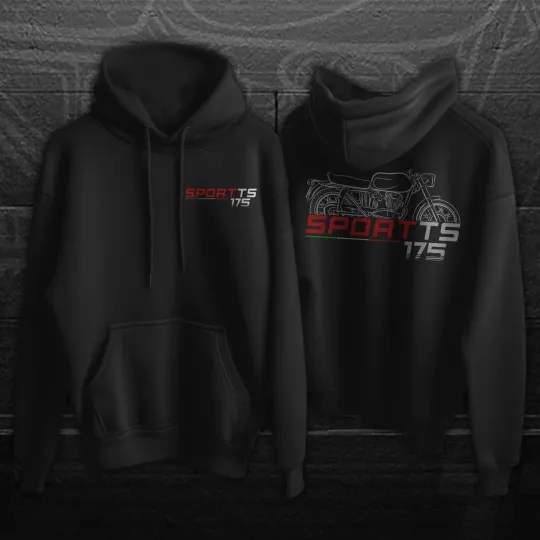 Discover Ducati 175 Sport TS 1961-1963 - Motorcycle Hoodie Pullover for Riders