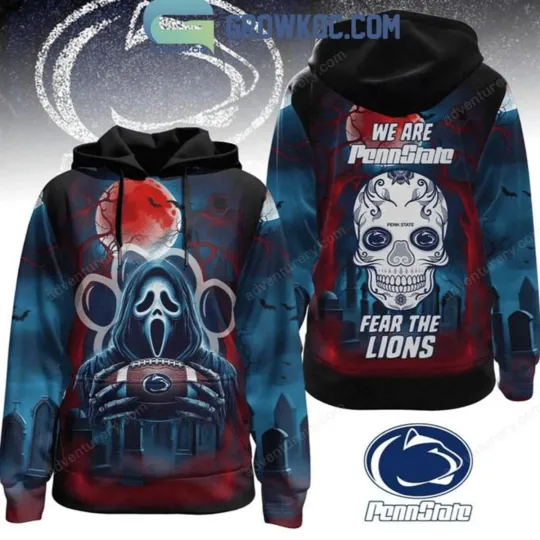 Penn State Nittany Lions Fear The Lions Halloween Ghost Hoodie 3D Shirt