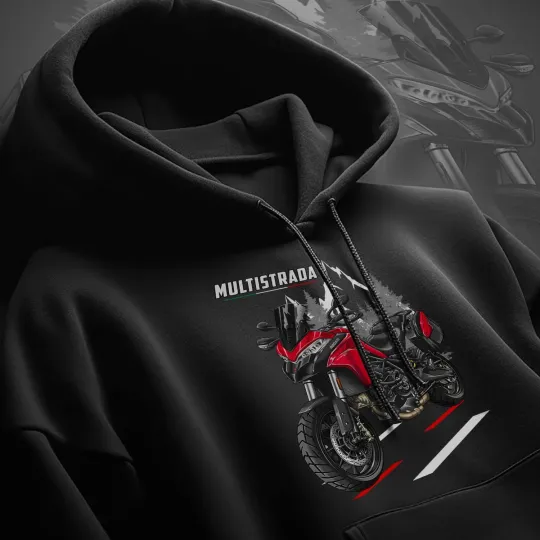Discover Ducati Multistrada 950 2017-2021 Motorcycle Hoodie - Sweatshirt for Bikers