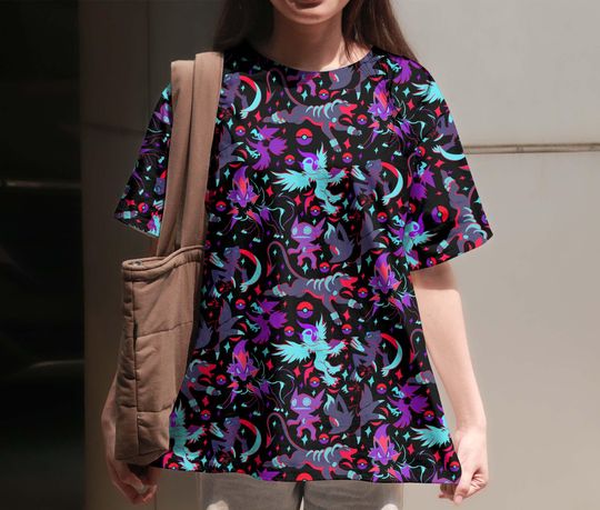 Discover Absol T-Shirt, Sableye Funny Graphic Tee, Dark Design