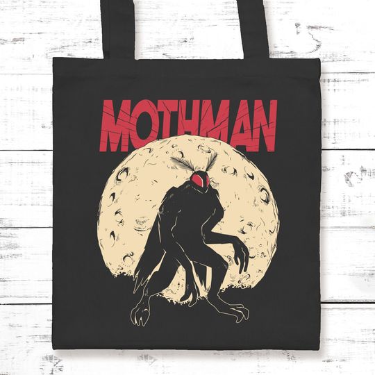 Mothman Tote Bag: Point Pleasant Cryptid Graphic