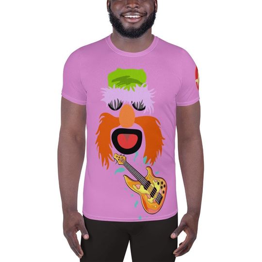 Pink Mayhem Men's T-shirt  – Fun Cartoon Casual Graphic Tee for Adults