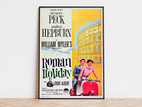 Discover Roman Holiday - Movie Poster | Digital Download | High Quality Ready To Print
