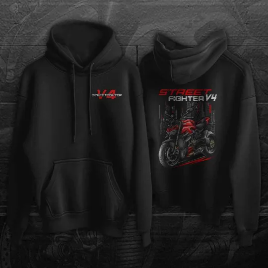 Discover Ducati Streetfighter V4 2020-2024 Motorcycle Hoodie Sweatshirt for Racing Riders
