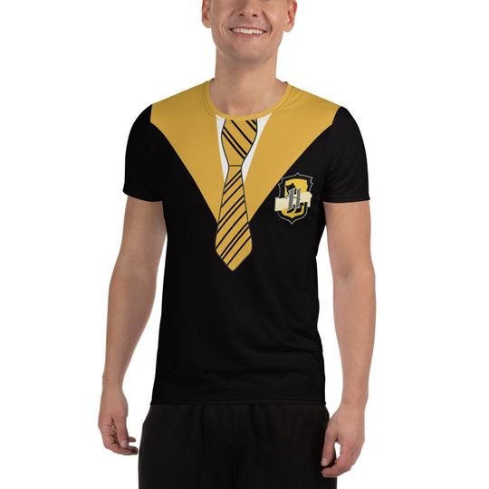 Discover Yellow House Men's Athletic T-shirt