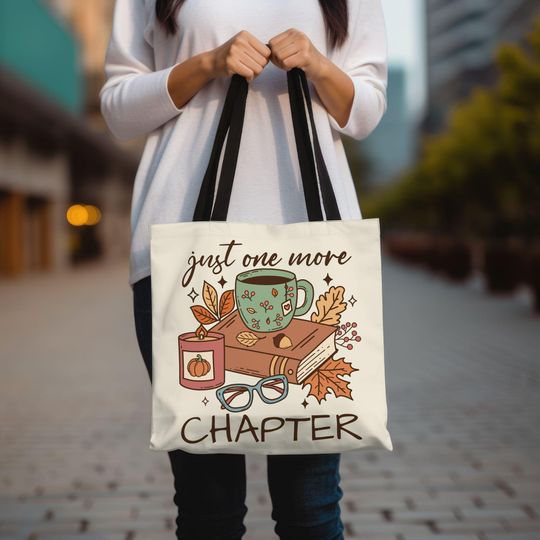 Discover Fall Books Tote Bag Autumn Book Bag, Bookish Tote Gift Mom, Book Lover Tote Gift Idea Reader Fall Bookish Tote, Booktrovert Tote, Booklover