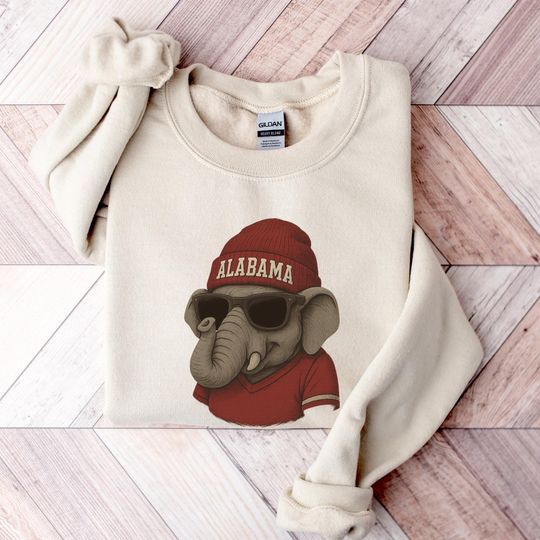 Albm Sweatshirt, Retro Vintage Game Day, Bama Mascot Unisex Sweatshirt