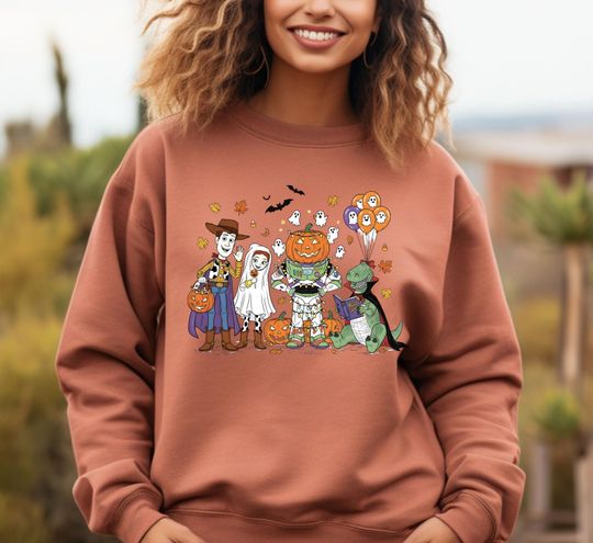 Discover Comfort Colors Toy Story Sweater, Disney Halloween Hoodie, Toy Story Friends Halloween Sweatshirt, Spooky Season, Spooky Toy Story Hoodie