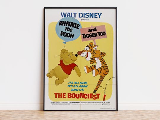 Discover Winnie the Pooh and Tigger Too - Movie Poster | Digital Download | High Quality Ready To Print