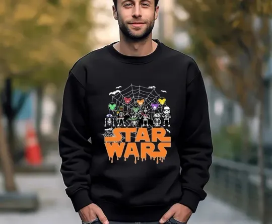 Star Wars Guardians Of The Galaxy Characters Halloween Skeletons Sweatshirt