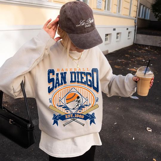 Vintage San Diego Baseball Sweatshirt,San Diego Baseball T-Shirt,Baseball Sports Fan Tee