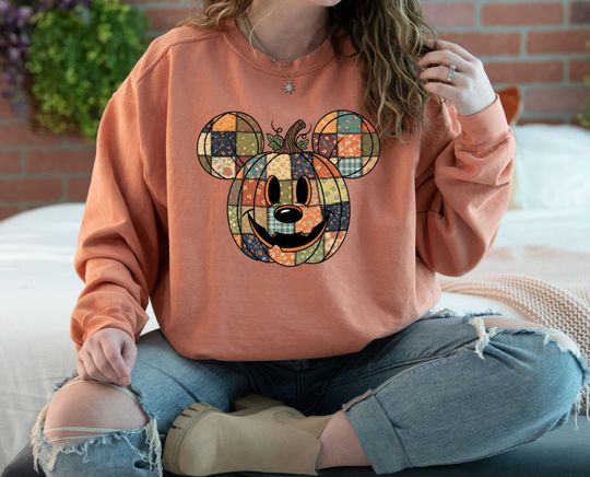 Discover Mickey Mouse Pumpkin Sweatshirt, Disney Fall Sweater, Disney Pumpkin, Halloween Gift, Disney Halloween Sweatshirt