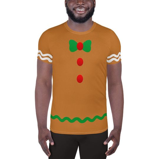 Discover Gingerbread Man Men's T-shirt  – Fun Cartoon Casual Graphic Tee for Adults