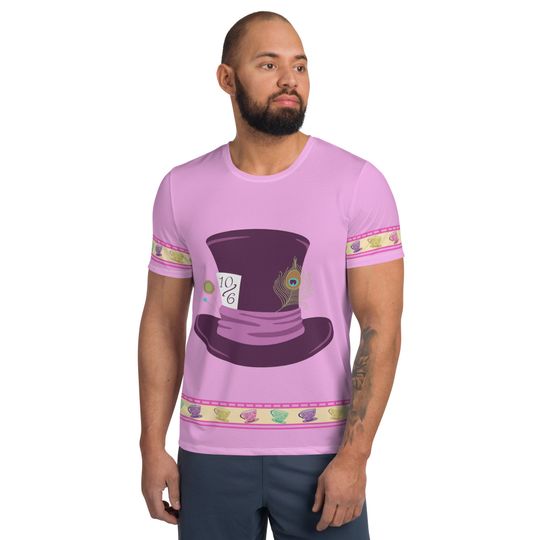 We're All Mad Here Men's T-shirt  – Fun Cartoon Casual Graphic Tee for Adults