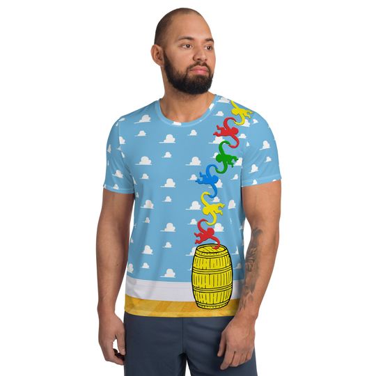 Discover Barrel of Monkeys Men's T-shirt – Fun Cartoon Casual Graphic Tee for Adults