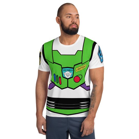 Discover Space Ranger Men's T-shirt – Fun Cartoon Casual Graphic Tee for Adults
