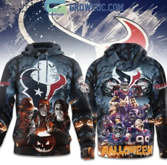Discover Houston Texans Halloween Best Horror Team Hoodie T-Shirt1