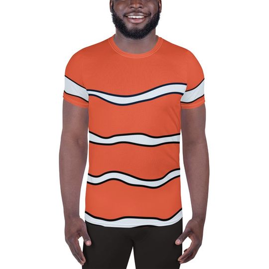 Discover Clownfish - No Face Men's T-shirt – Fun Cartoon Casual Graphic Tee for Adults