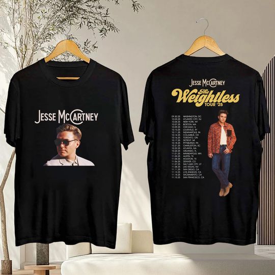 Discover Jesse McCartney Tour 2025 T-Shirt, Jesse McCartney The Weightless Tour 2025 Shirt, Jesse McCartney Fan Gift Shirt, Jesse McCartney Merch