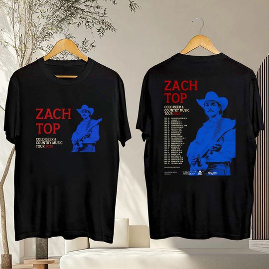 Discover Zach Top Cold Beer & Country Music Tour Shirt, Zach Top 2025 Concert Shirt, Zach Top Fan Gift, Zach Top Merch, Zach Top Country Music Shirt