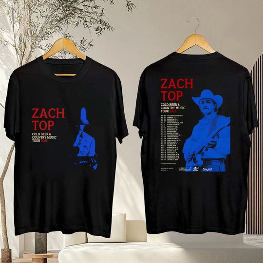 Discover 2025 Zach Top Cold Beer & Country Music Tour Shirt, Zach Top Graphic Shirt, Zach Top Fan Gift, Zach Top Merch, Zach Top Country Music Shirt